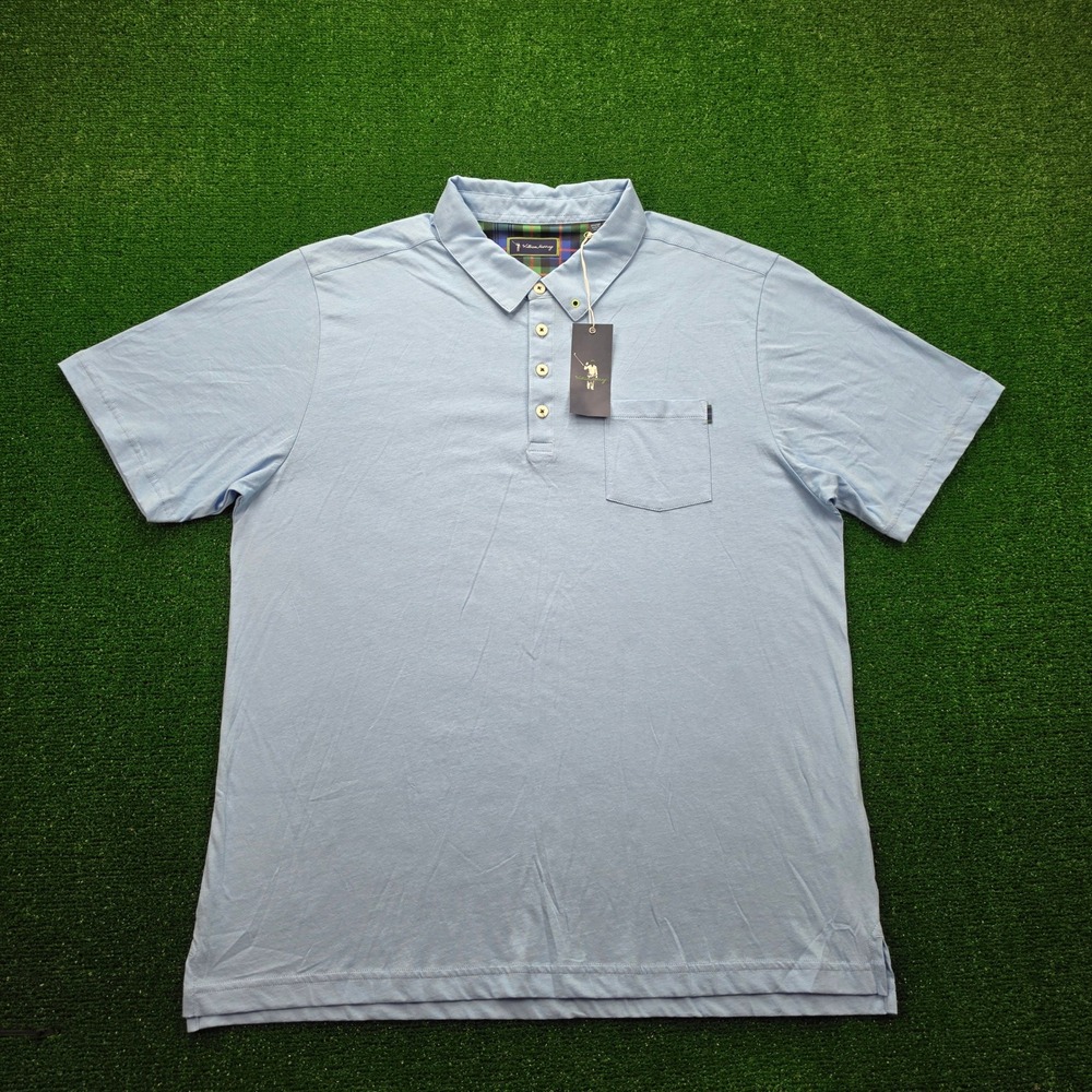 William Murray Golf The Fairway Polo Shirt Mens 3XL Carolina Blue Preppy NWT